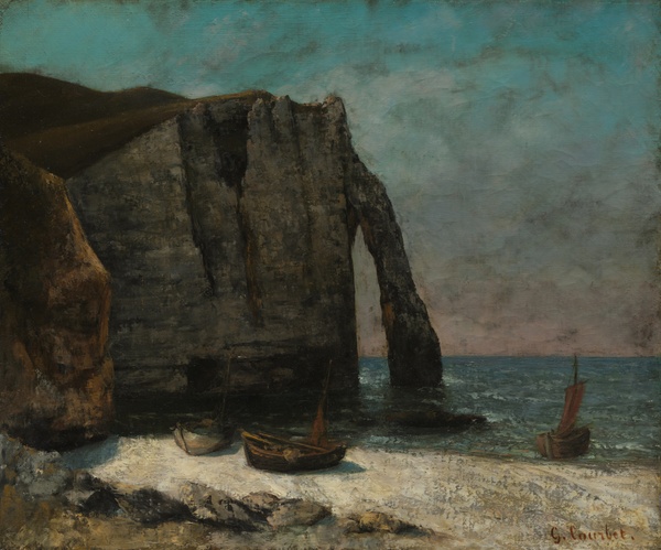 The Cliffs at Étretat - Gustave Courbet (1869–1870)