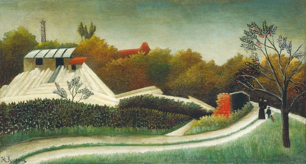 Sawmill, Outskirts of Paris - Henri Rousseau (ca. 1893–1895)