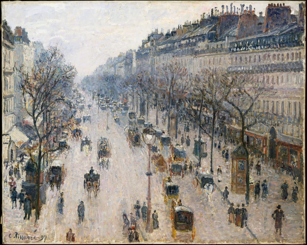 Boulevard Montmartre Winter Morning - Camille Pissarro (1897)