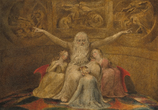 Job and His Daughters - William Blake (1799/1800)