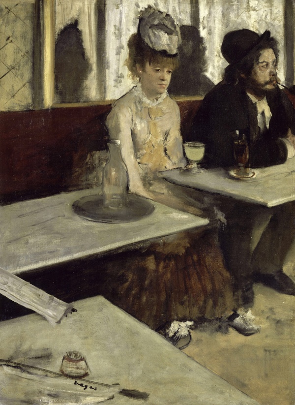 L'Absinthe (In a Café) - Edgar Degas (1876)