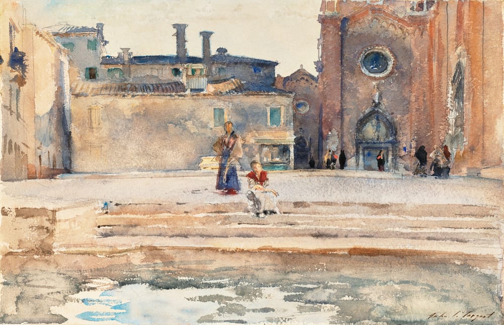 Campo dei Frari, Venice - John Singer Sargent (c. 1880)