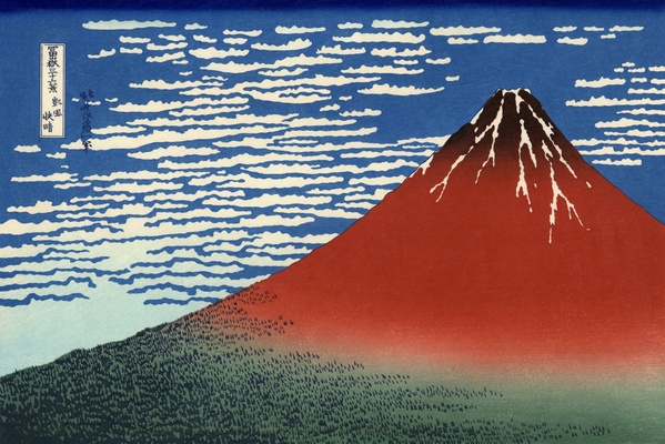 South Wind, Clear Sky (Red Fuji) - Katsushika Hokusai (1830)