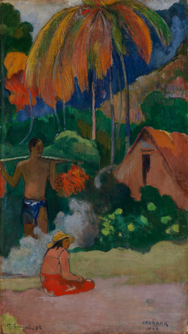 Landscape in Tahiti (Mahana Maʼa) - Paul Gauguin (1892)