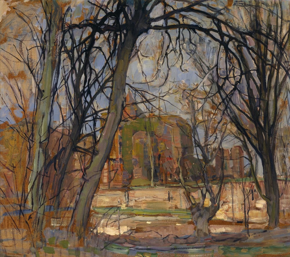 Spring Sun (Lentezon): Castle Ruin: Brederode - Piet Mondrian (c. 1909–1910)