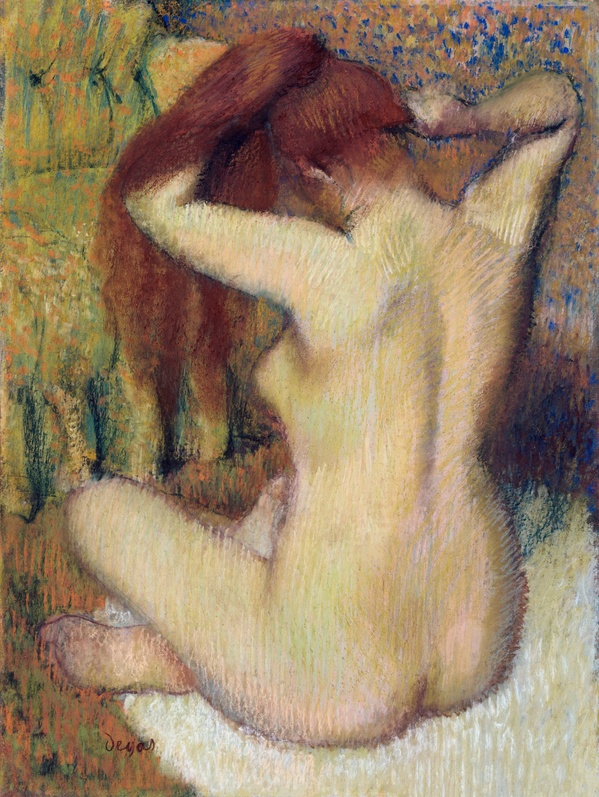 Woman Combing Her Hair - Edgar Degas (c. 1888–1890)