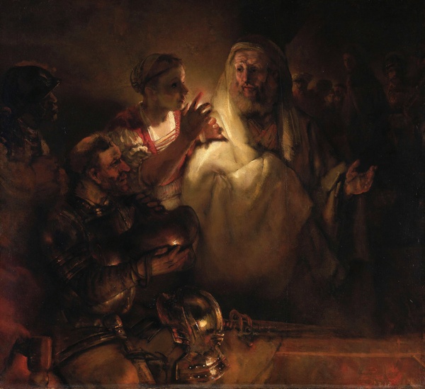 The Denial of Saint Peter - Rembrandt van Rijn (1660)