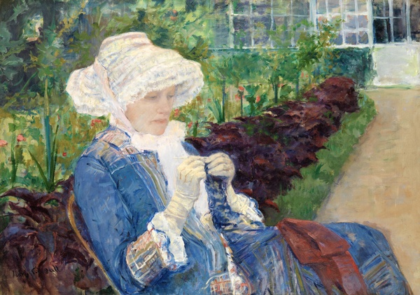 Lydia Crocheting in the Garden at Marly - Mary Cassatt (1880)