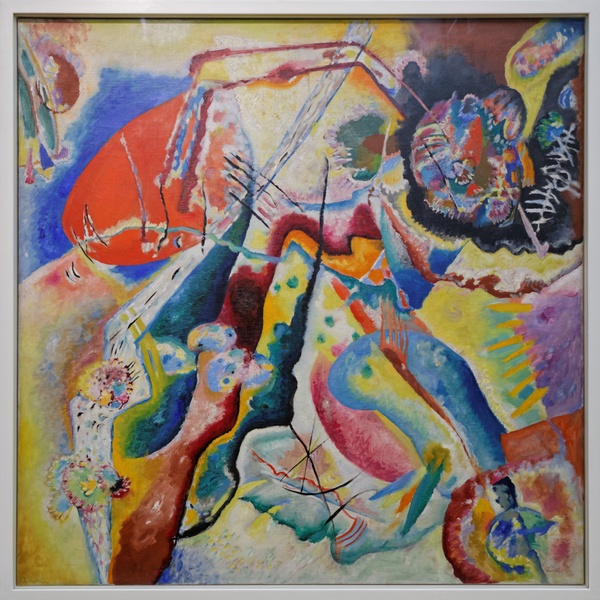 Tableau à la tache rouge (Bild mit rotem Fleck) - Wassily Kandinsky (1914)