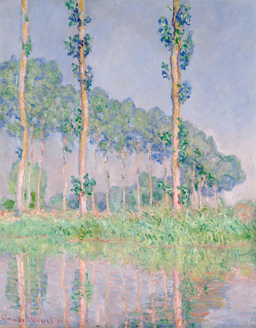 Poplars, Pink Effect - Claude Monet (1891)
