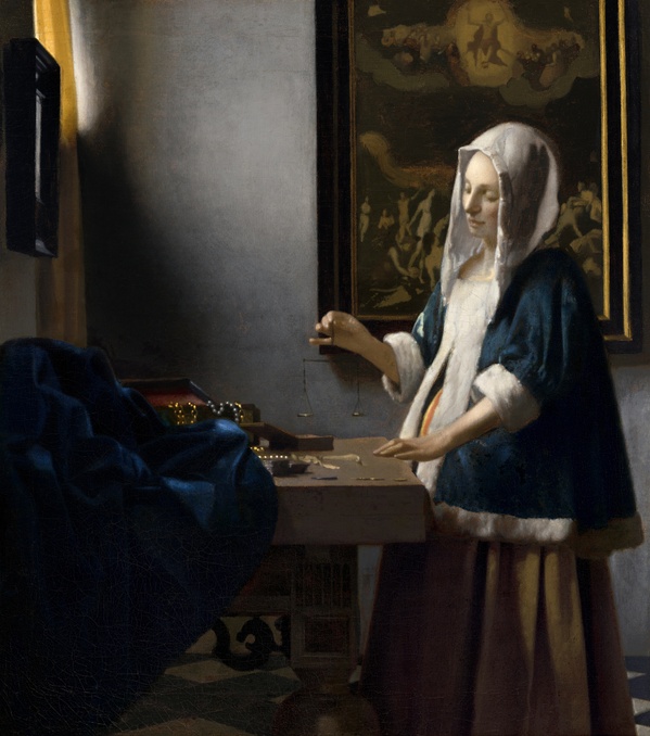 Woman Holding a Balance - Johannes Vermeer (ca. 1664)