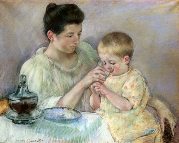 Mother Feeding Child - Mary Cassatt (1898)