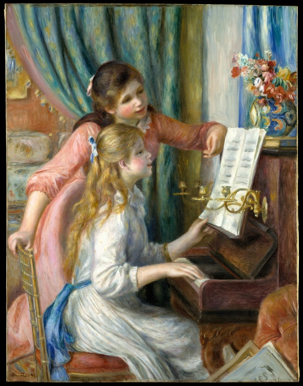 Two Young Girls at the Piano - Pierre-Auguste Renoir (1892)