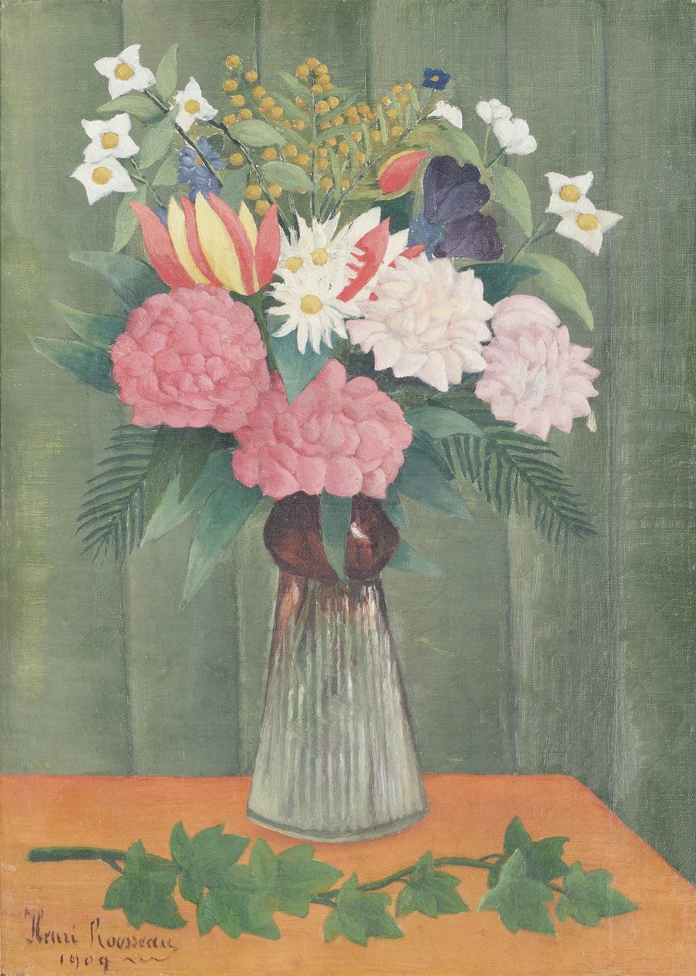 Flowers in a Vase - Henri Rousseau (1910)