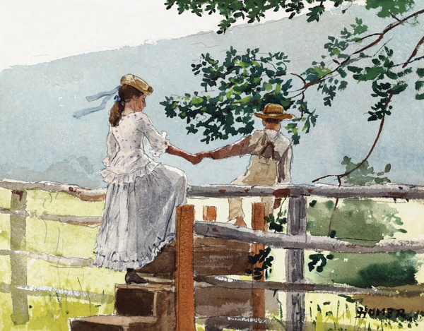 On the Stile - Winslow Homer (1878)