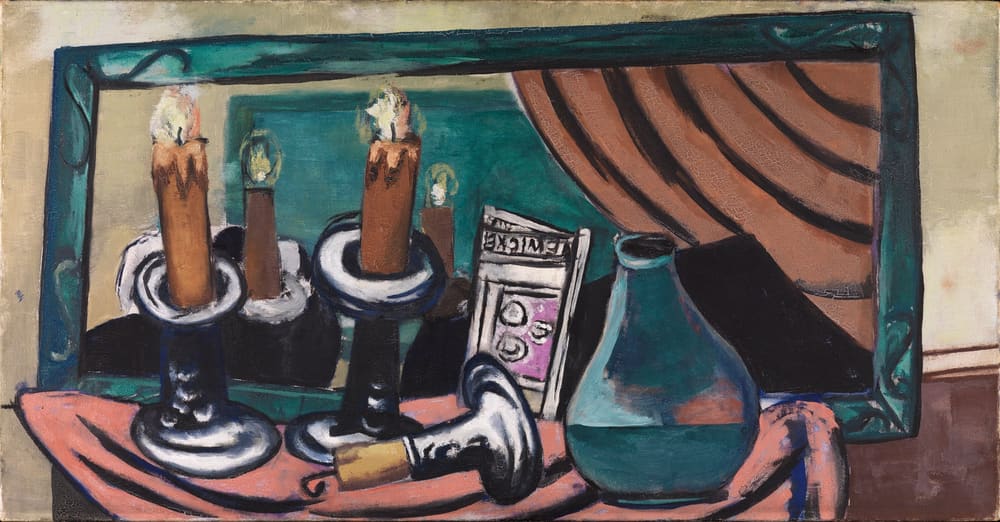 Stillleben mit gestürzter Kerze - Max Beckmann