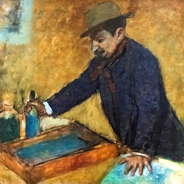 Michel Manzi (Portrait of Michel Manzi, Art Publisher, Friend of the Artist) - Edgar Degas (c. 1889)