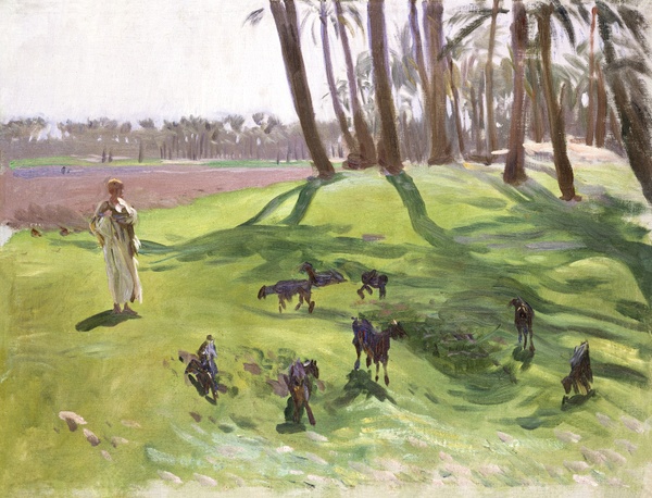 Landscape with Goatherd - John Singer Sargent (1890–1891)