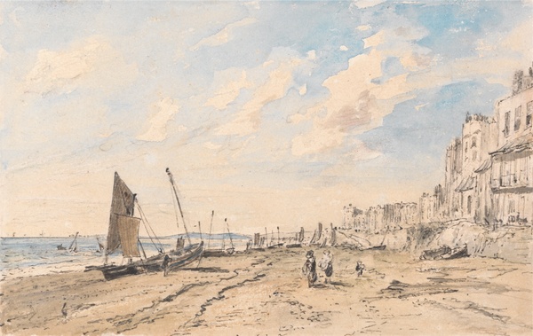 Brighton Beach Looking West - John Constable (c. 1824–1828)
