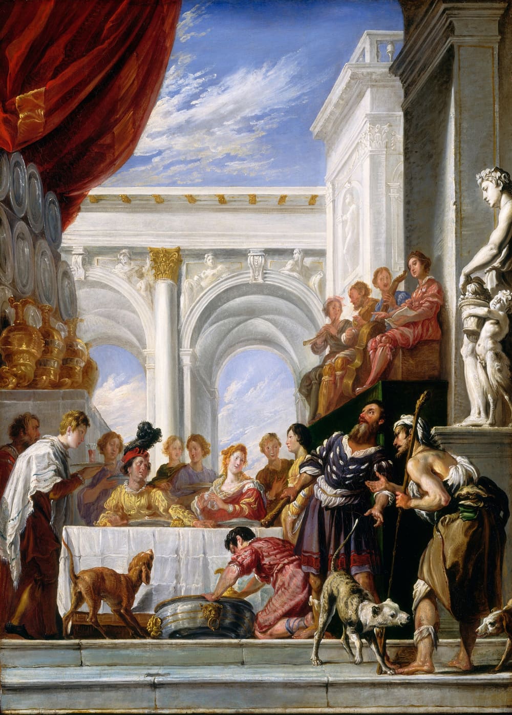 The Parable of Lazarus and the Rich Man - Workshop of Domenico Fetti (1619)
