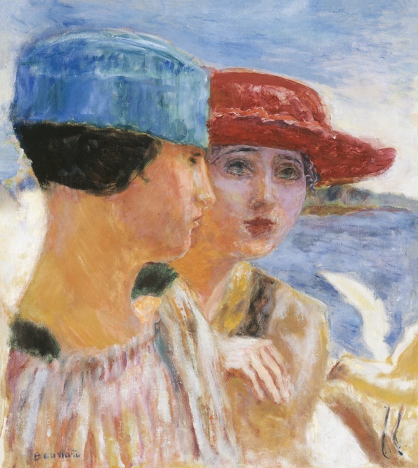 Young Girls and the Seagull (Jeunes filles à la mouette) - Pierre Bonnard (1917)