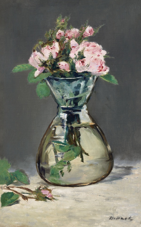 Moss Roses in a Vase - Édouard Manet (1882)