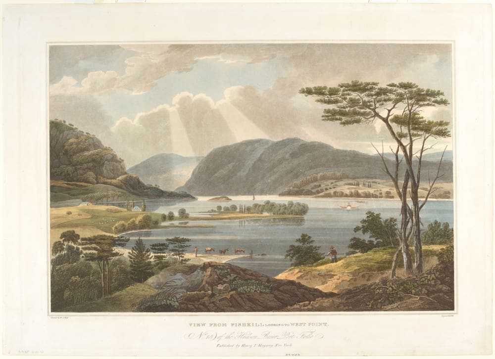 View from Fishkill Looking to West Point - John Hill, after William Guy Wall (1825)