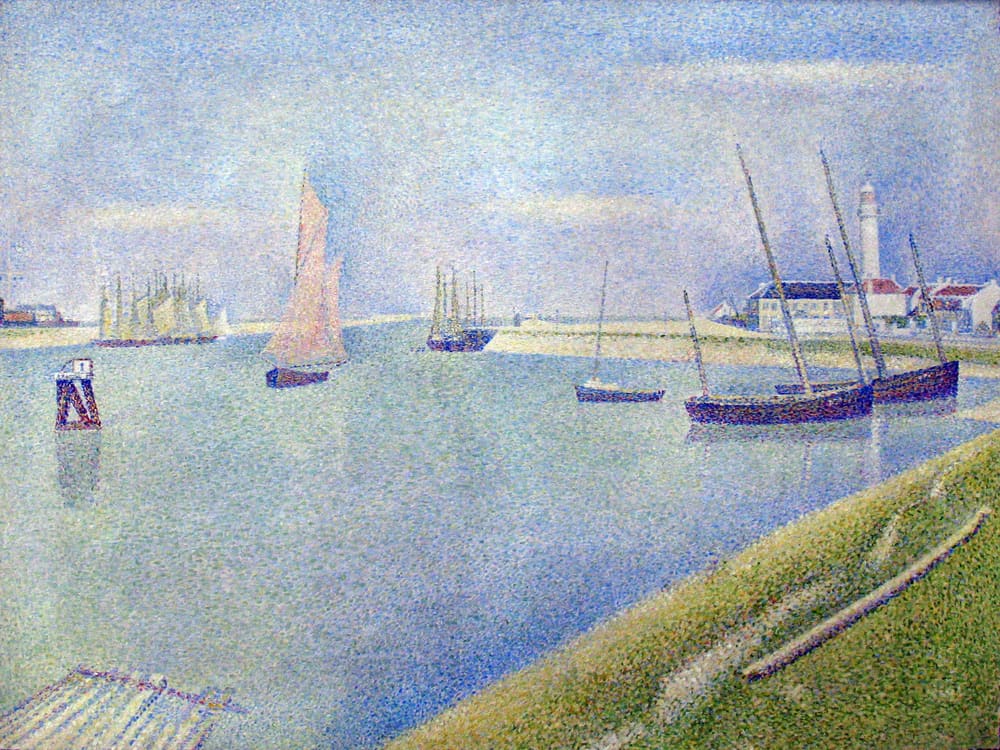 The Gravelines Channel, Towards the Sea - Georges Seurat (1890)