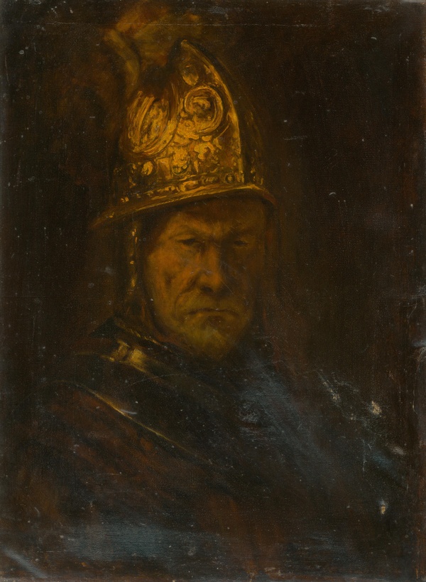 The Man with the Golden Helmet - Circle of Rembrandt van Rijn (c. 1650)