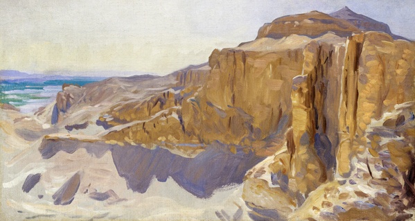 Cliffs at Deir el Bahri, Egypt - John Singer Sargent (1890–1891)