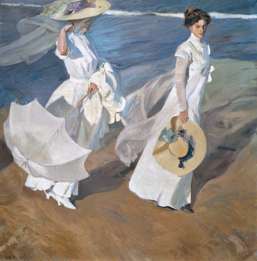 Walk on the Beach (Paseo a orillas del mar) - Joaquín Sorolla (1909)
