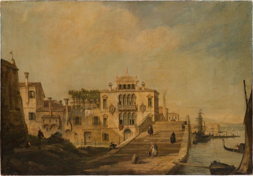 View of a Bridge, Venice - Canaletto (18th century)