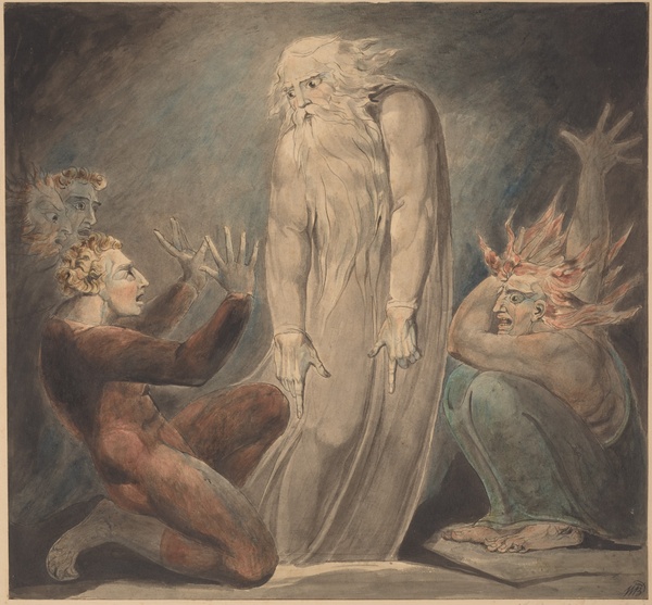 The Ghost of Samuel Appearing to Saul - William Blake (1800)