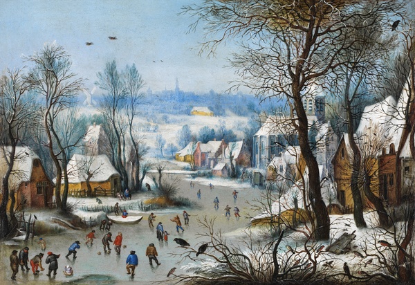 Winter Landscape with a Bird Trap (after Pieter Bruegel the Elder) - Pieter Brueghel the Younger (c. 1601–1626)