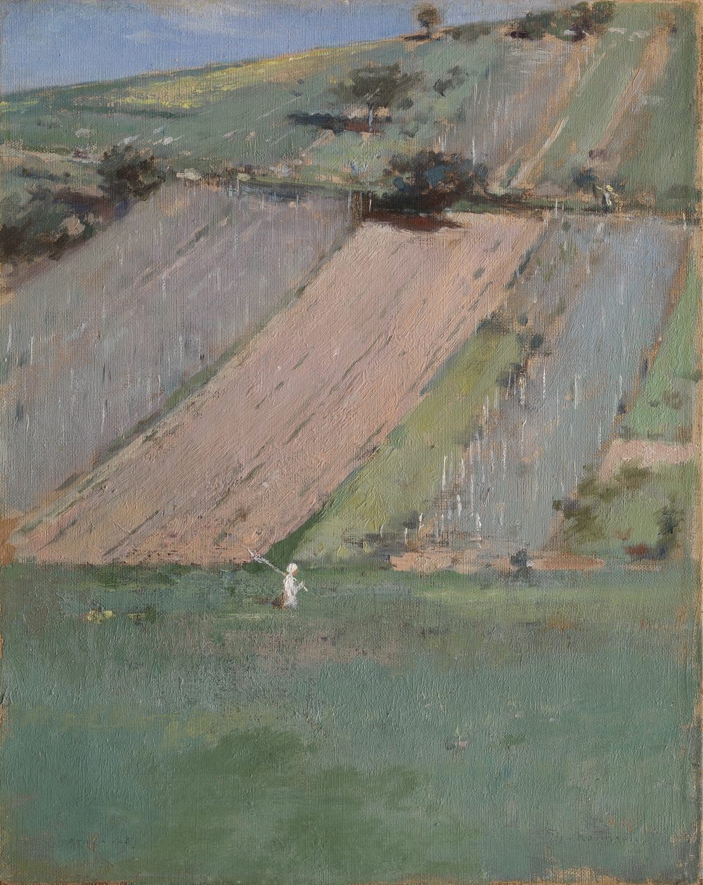 A Hillside, Giverny - Theodore Robinson (1887)
