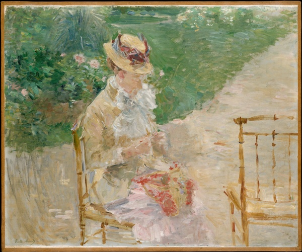 Young Woman Knitting - Berthe Morisot (ca. 1883)