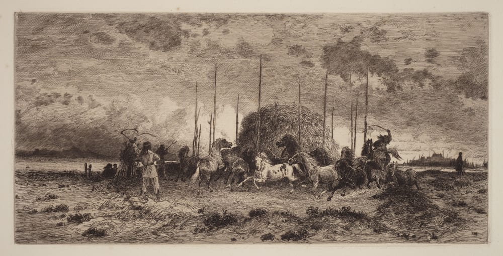 Harvest at San Juan, New Mexico - Peter Moran (1883)