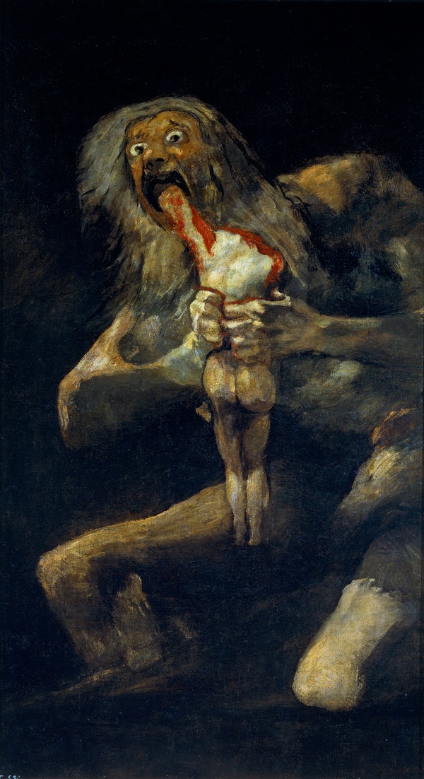 Saturn Devouring His Son - Francisco Goya (1820-1823)