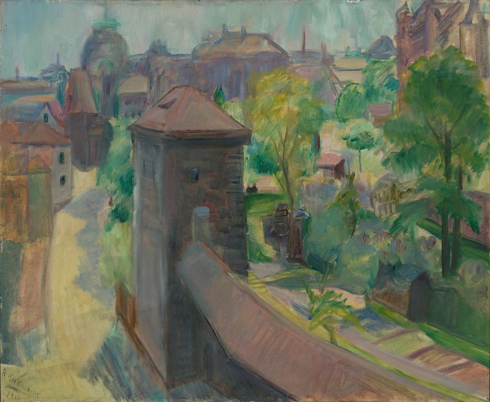 Blick auf eine Stadt - Rudolf Großmann