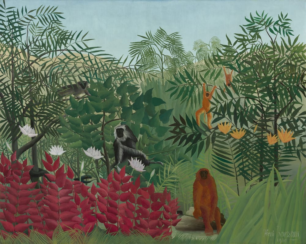 Tropical Forest with Monkeys - Henri Rousseau (1910)