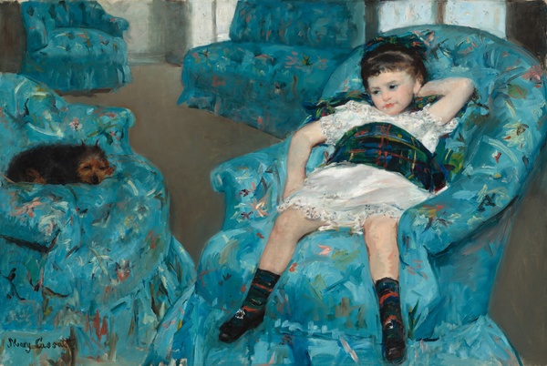 Little Girl in a Blue Armchair - Mary Cassatt (1878)