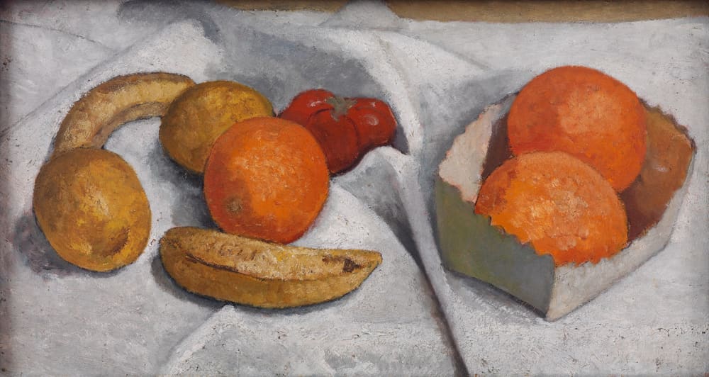 Stillleben mit Orangen, Bananen, Zitronen und Tomate - Paula Modersohn-Becker