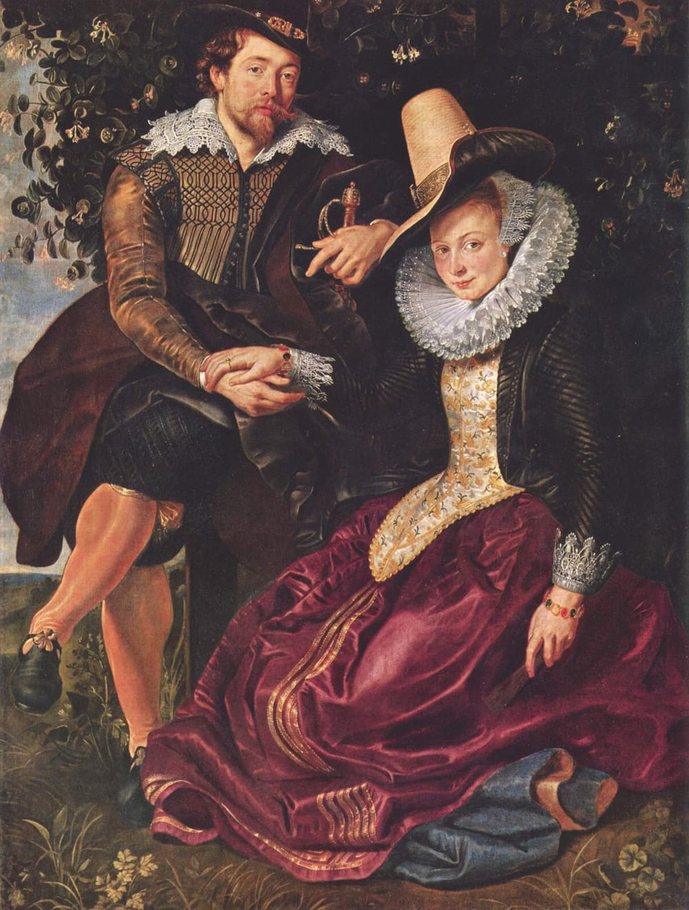 Rubens and Isabella Brant in the Honeysuckle Bower - Peter Paul Rubens (1609)