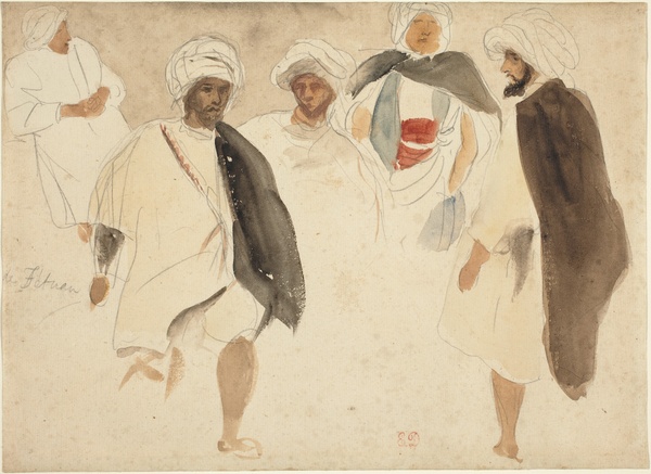 Study of Arabs - Eugène Delacroix (c. 1832)