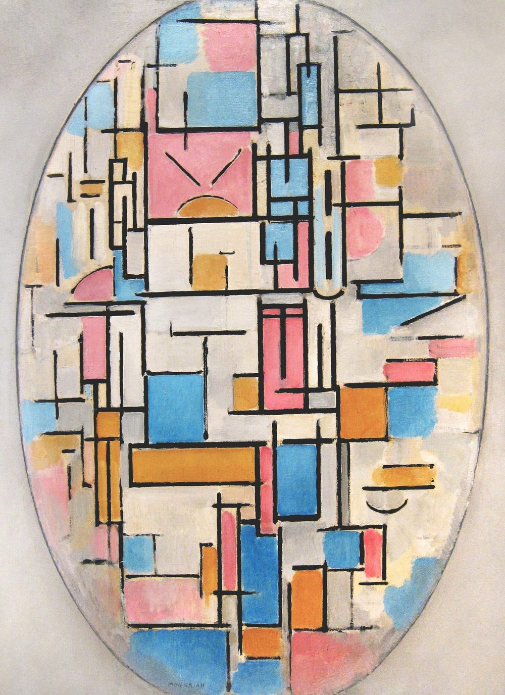 Tableau No. 3: Composition in Oval - Piet Mondrian (1913)