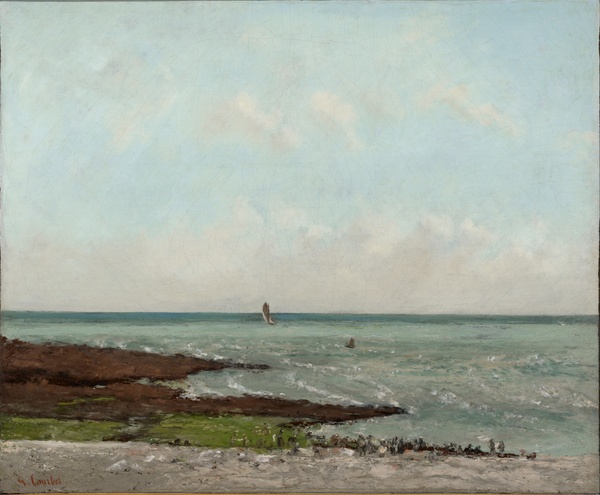 Laundresses at Low Tide, Étretat - Gustave Courbet (1866)