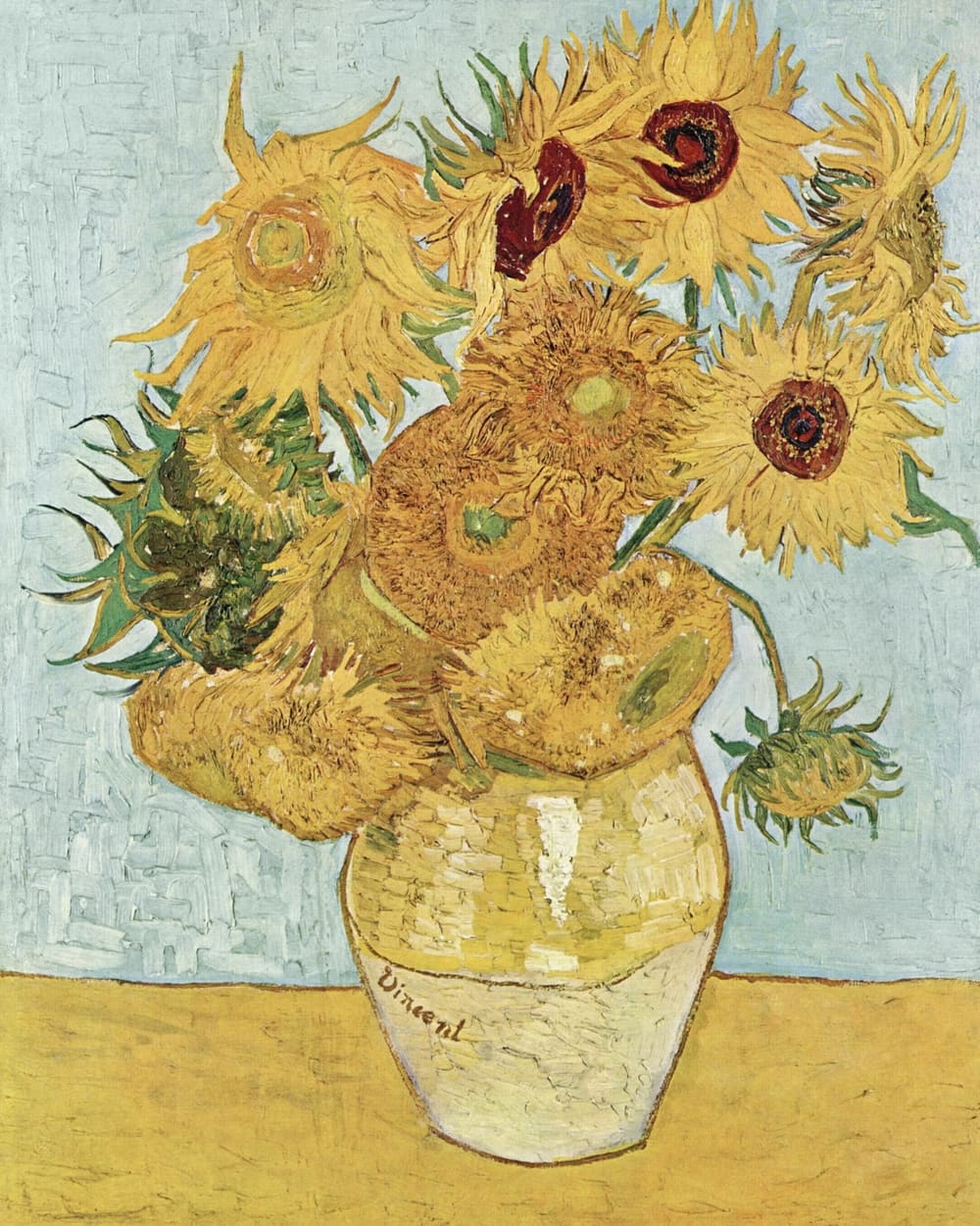 Vase with Twelve Sunflowers - Vincent van Gogh (1888–1889)
