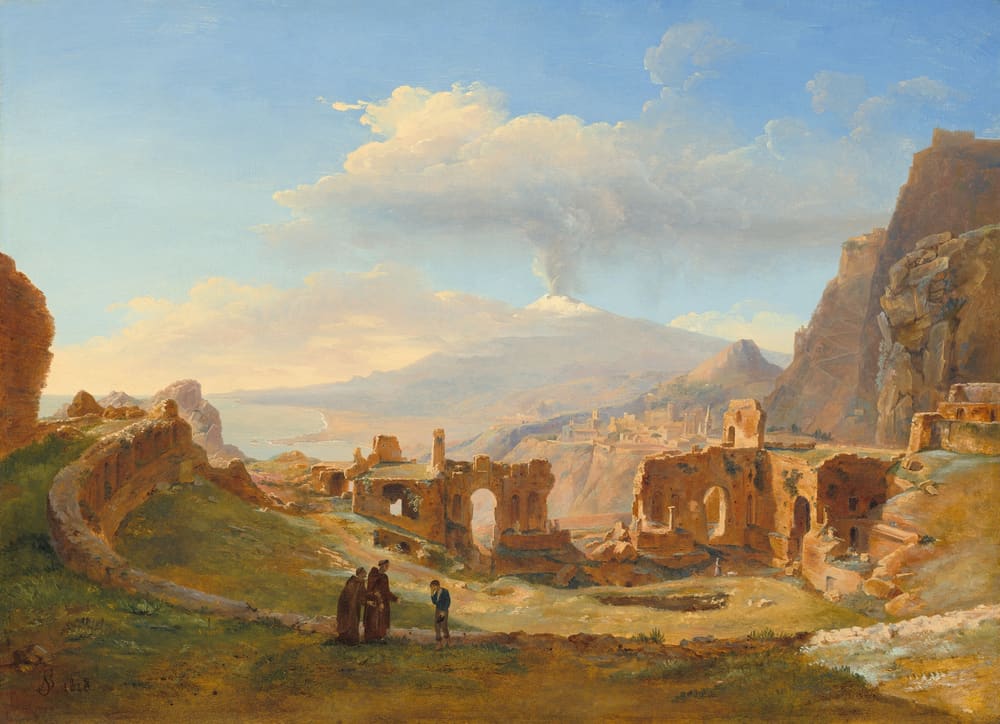 The Roman Theater at Taormina - Louise-Joséphine Sarazin de Belmont (1828)