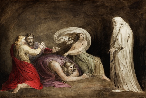 The Witch of Endor Raising the Spirit of Samuel - William Blake (1783)