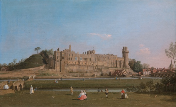 Warwick Castle, England - Jasper Francis Cropsey (1857)